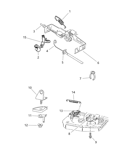 Cable Throttle Valve Diagram for 52104030AD