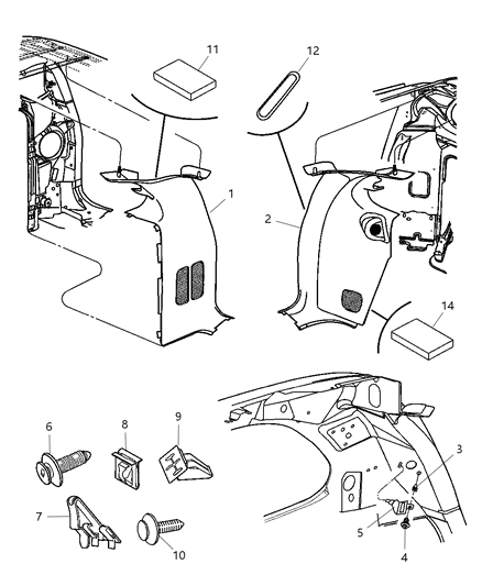 2020 Dodge Charger Plug D Pillar Diagram for 1AR93BD1AA