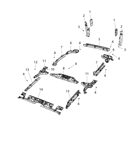 Molding Windshield Diagram for 6ZW54TX7AA