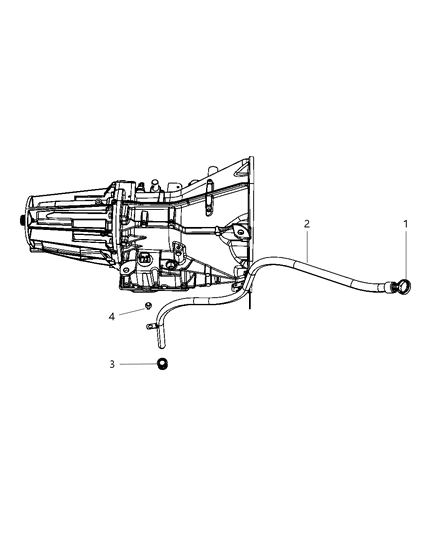 2025 Jeep Grand Wagoneer L Tube Transmission Oil Filler Diagram for 53032937AD