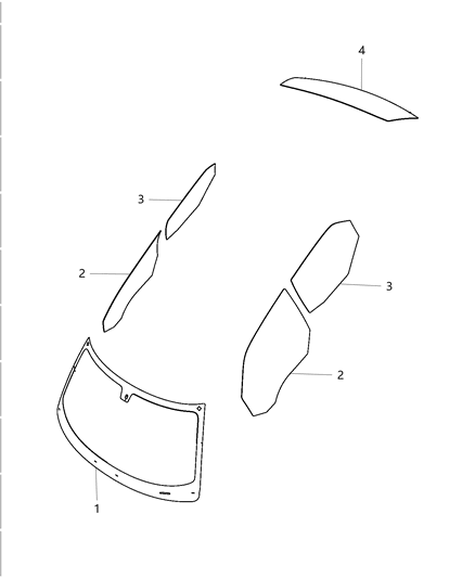 Glass Front Door Diagram for 68068667AC
