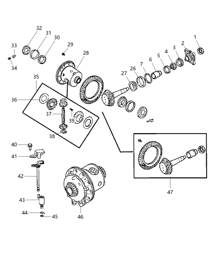 Gear Kit Ring And Pinion Diagram for 68040773AB