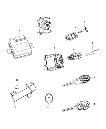 Switch Ignition Push Button Diagram for 6CK46DX9AB