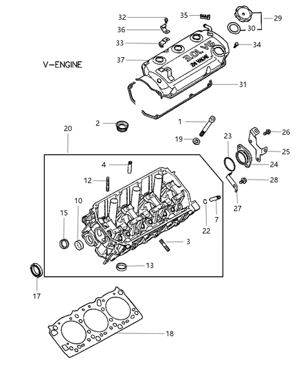 2013 Jeep Patriot Clamp, Spark Plug Cable (1987) Diagram for MD017652