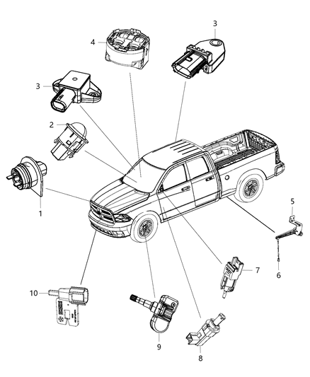 2008 Jeep Patriot Sensor Ride Height Includes Linkage Diagram for 68145963AD