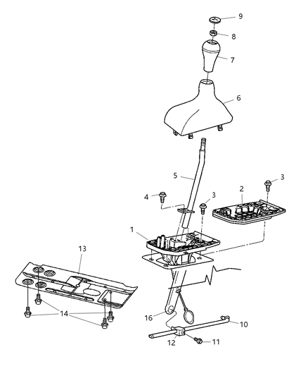 Skid Plate Transfer Case Diagram for 52022047AB