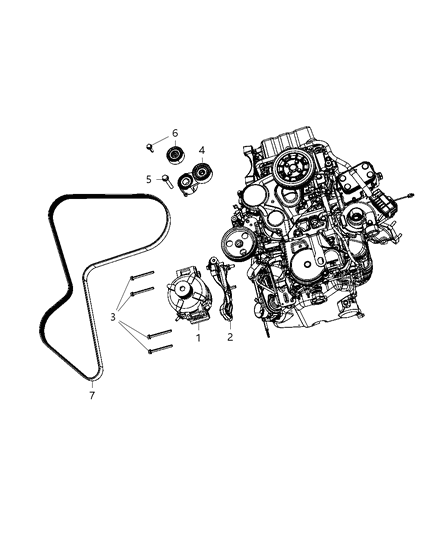 2024 Jeep Grand Wagoneer L Generator Engine Diagram for 4801338AB