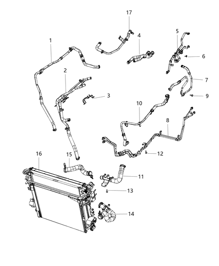 Hose Heater Supply And Return Diagram for 68280786AC