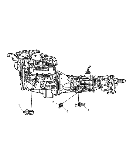 Switch Transfer Case Mode Diagram for 68021455AA