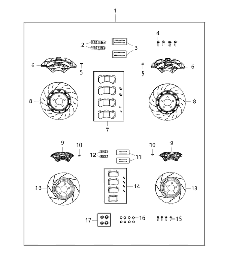1984 Dodge B250 Brake Kit Performance Diagram for 77072382