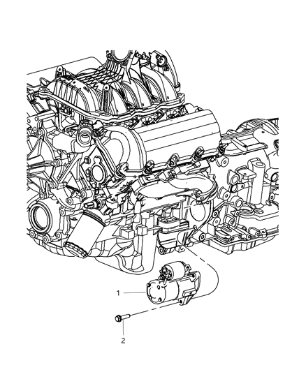 2012 Ram 2500 Starter Engine Diagram for R4801292AC