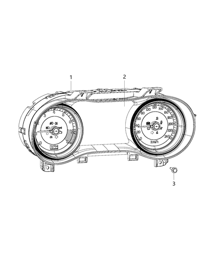 Cluster Instrument Panel Diagram for 68309043AB