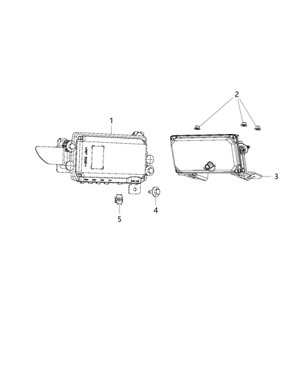 1991 Dodge Spirit Module Forward Facing Camera Includes Bracket Diagram for 68318033AD