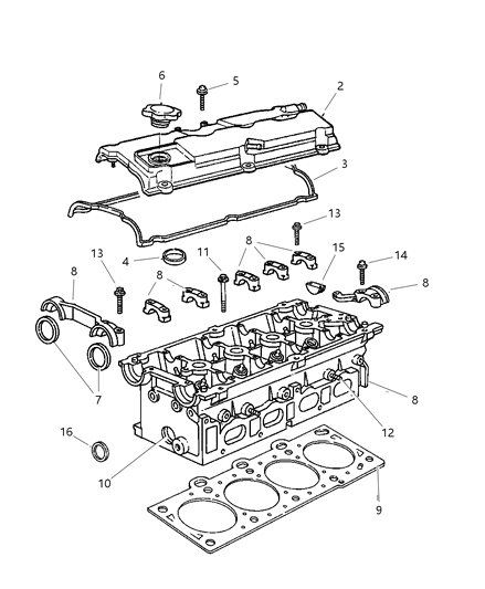 Gasket Package Engine Upper Diagram for 5019664AC
