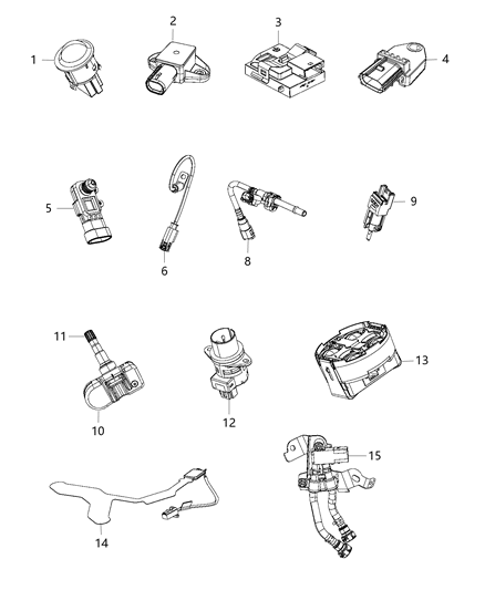 Sensor Tire Pressure Diagram for 68239720AA
