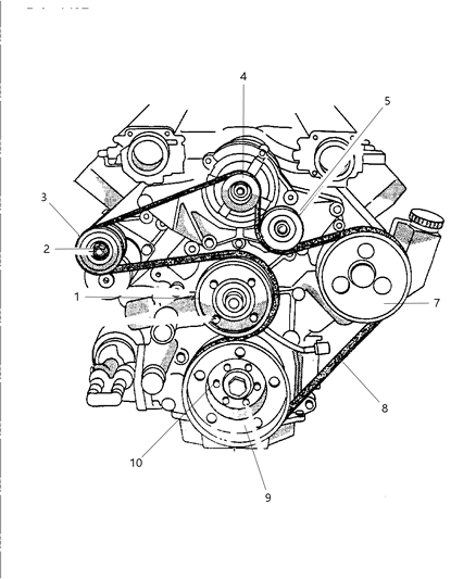 Belt Accessory Drive Diagram for 5037206AC