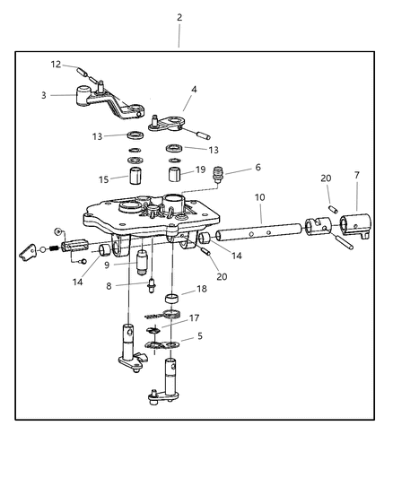 1987 Dodge 600 Pin, Selector Lever Shaft, Roll, M6X28 Diagram for 6101492