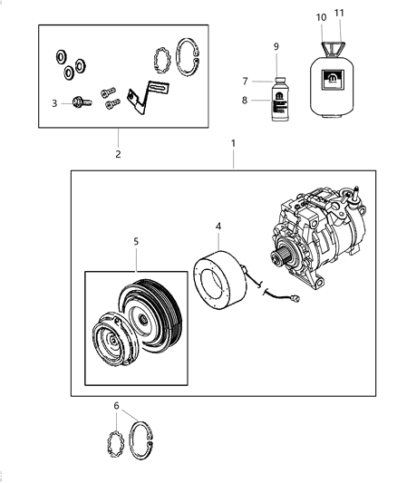 Lubricant Compressor Diagram for 68224150AA