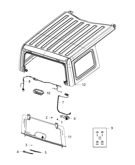Wiring Hardtop Diagram for 68368992AG