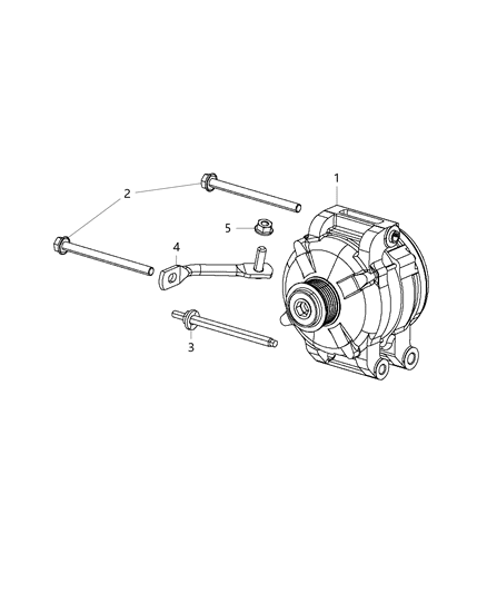 2019 Jeep Wrangler Cover Generator Diagram for 68223594AA