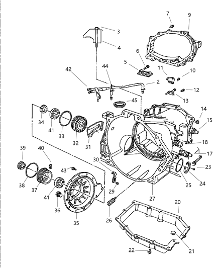 Seal And Gasket Package Transmission Diagram for 5103048AA