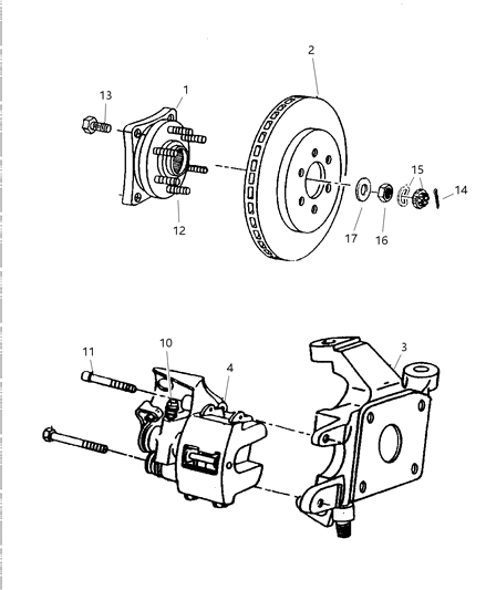 1984 Jeep Scrambler Pin Kit Disc Brake Diagram for 5066476AA