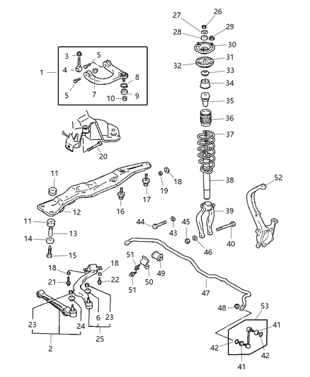 1991 Dodge D150 Bolt, Front Suspension Lower Arm (12X60) Diagram for MF101320