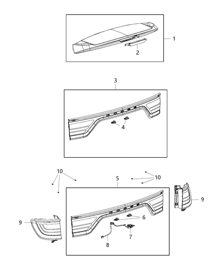 Lamp Liftgate Diagram for 68319595AA