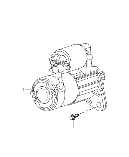 1988 Dodge 600 Starter Engine Diagram for R5033556AC