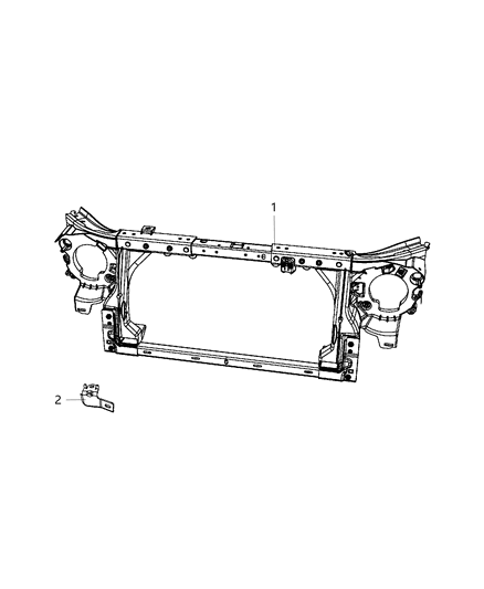1985 Jeep J10 Panel Radiator Closure Diagram for 55077976AC