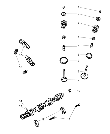 Camshaft Engine Left Diagram for 53021159AD