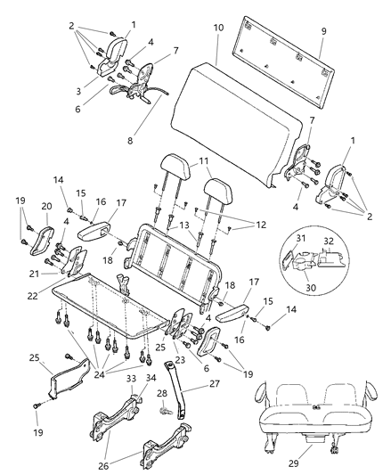 Latch, Seat Back Pivot (Outer Right) Diagram for 4797232