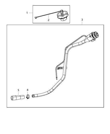 Tube Fuel Filler Diagram for 68061727AE