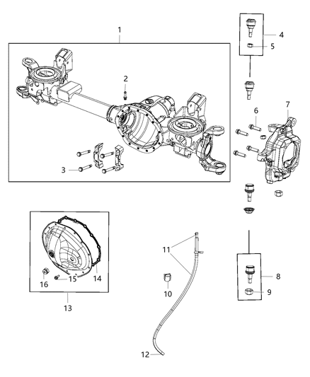 2007 Jeep Patriot Plug Differential Cover Diagram for 68207065AA