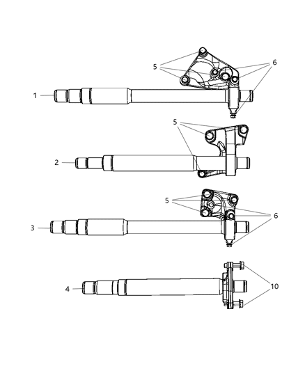 2009 Dodge Journey Shaft Intermediate Diagram for 5085098AD
