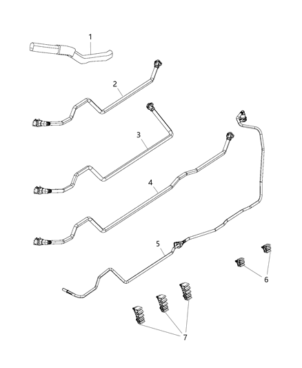 1992 Dodge Ramcharger Tube Fuel Supply Diagram for 68353016AA