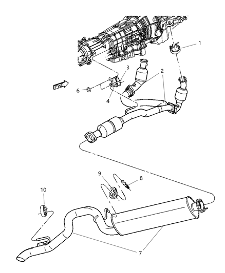 Seal Exhaust Diagram for 5019149AA