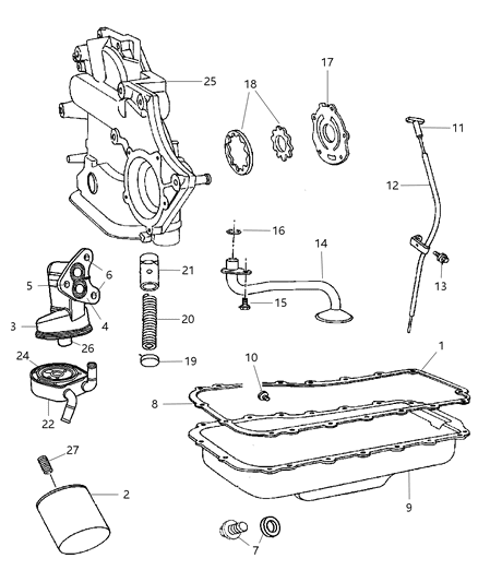 2014 Dodge Charger Rotor Set Oil Pump Includes Inner And Outer Rotor Diagram for 5143977AA