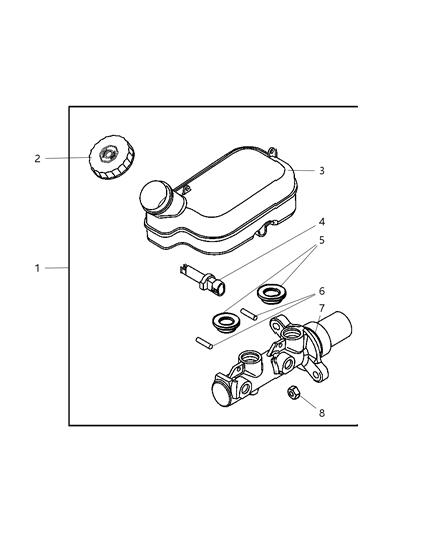 Master Cylinder Brake Diagram for 4721550AD
