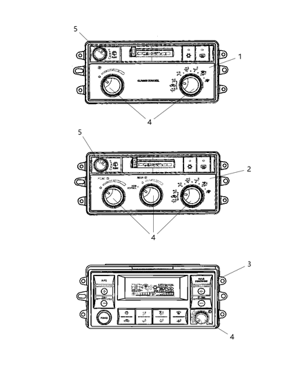 2005 Dodge Durango Control A/C And Heater - Auxiliary Diagram for 55057280AA
