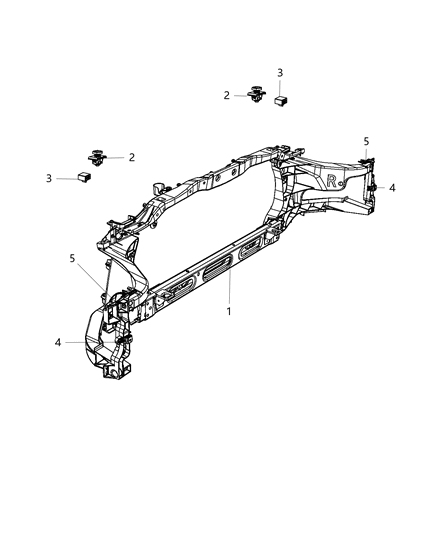 Bumper Hood Diagram for 68050755AA