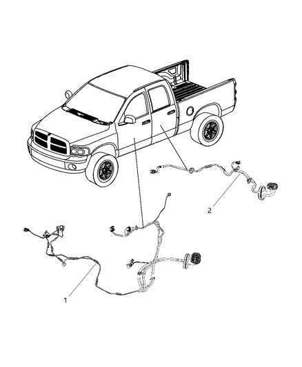 1995 Chrysler Sebring Wiring Rear Door Diagram for 56049601AF