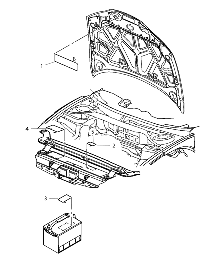 Label Vehicle Emission Control Information Diagram for 68085138AA