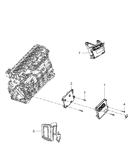 1986 Jeep Cherokee Module Transmission Control Diagram for 68071761AA