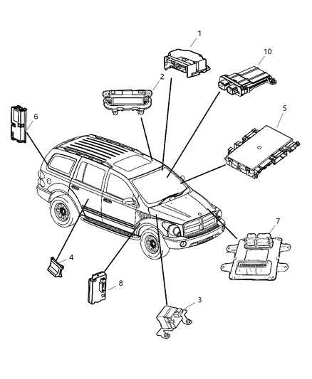 Module Occupant Restraint Diagram for 56043292AF