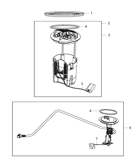 1986 Dodge Ram 50 Module Kit Fuel Pump/Level Unit Diagram for 68304617AA