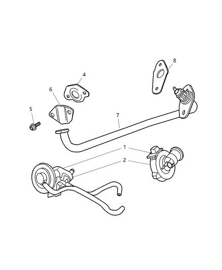 Valve EGR Linear Solenoid Diagram for 4861579AE