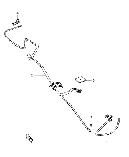 Wiring Battery Positive Diagram for 68069652AA