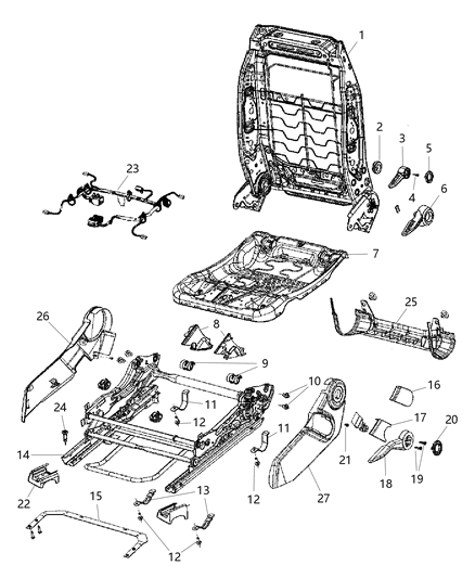 2000 Jeep Grand Cherokee Shield Driver Inboard, Passenger Side Diagram for 1ER871DAAA
