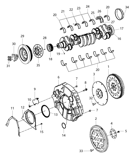 Camshaft Seal Diagram for 68038153AA